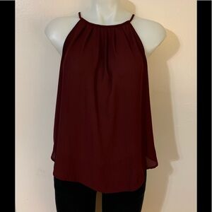 Lush Burgundy Sleeveless Blouse Sz XS